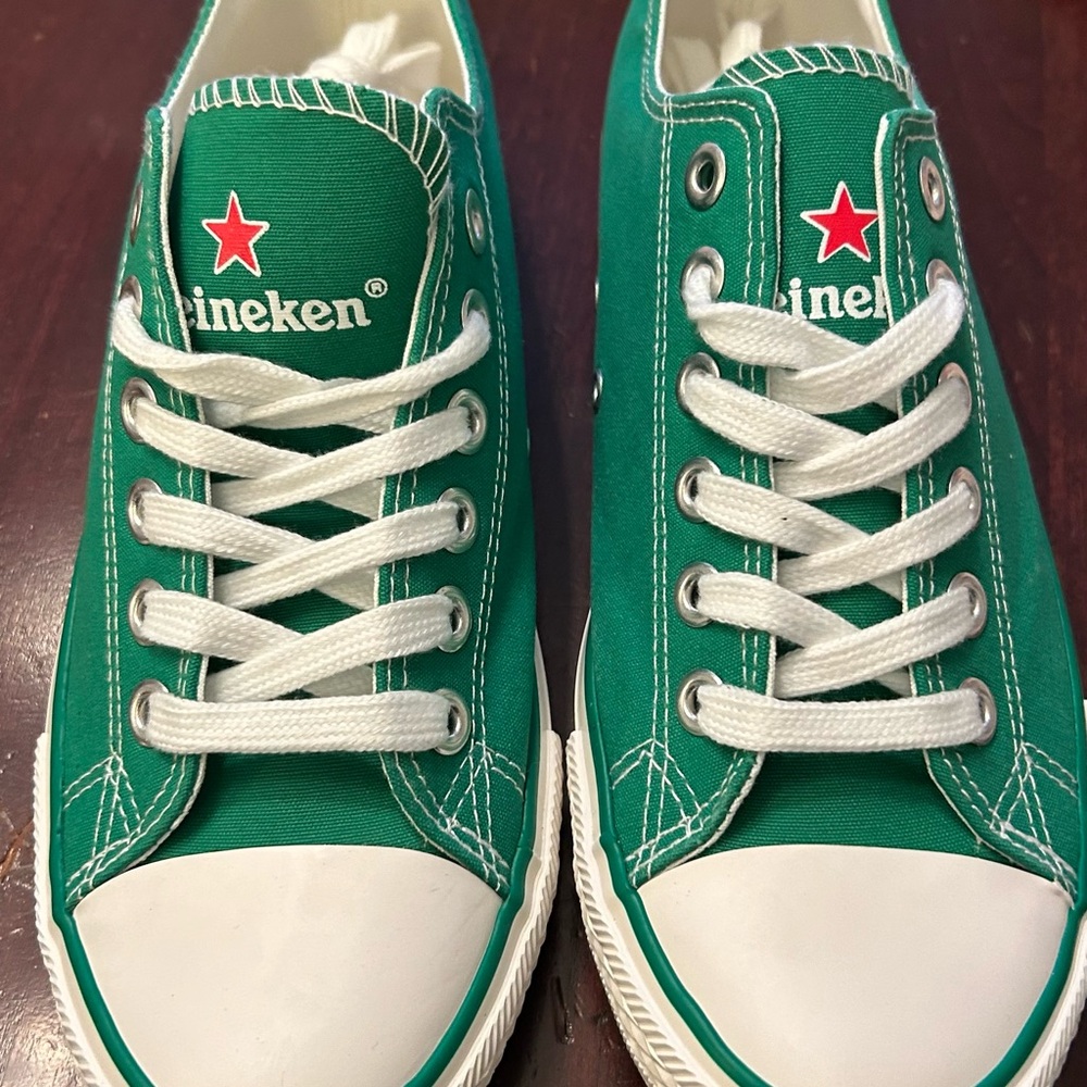 Custom Heineken Oxford Style low top Green Sneakers